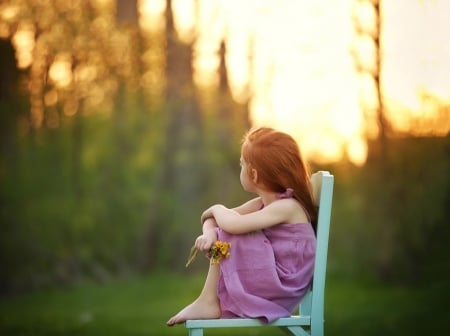 little girl - princess, people, hair, sunset, belle, sightly, white, face, childhood, fair, grass, little, roce, bonny, adorable, set, wallpaper, child, nature, beautiful, pink, sweet, feet, nice, beauty, photography, rose, pretty, baby, green, tree, cute, kid, girl, dainty, seat, lovely, pure, comely, desktopnexus, blonde