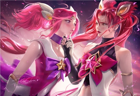 Starguardian Duo - girls, redhead, digital, starguardian