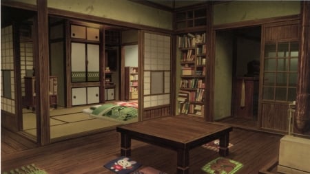 Japanese Room - japan, anime, room, orginal, tatami, art, indoor, japanese