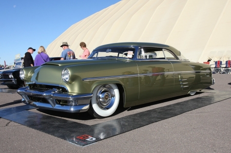 Goodguys Top 12 Awards at the Southwest Nationals - classic, green, whitewalls, 1954