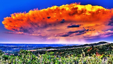  Adorable Sky - flowers, clouds, nature, blue, ocean, mountains, sky