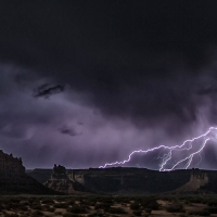 Lightning at Valley of the Gods