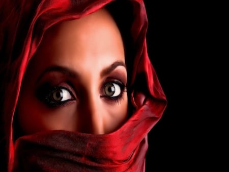 Eyes - veil, face, woman, model