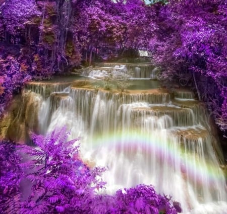 â™¥ - waterfall, nature, water, flowing