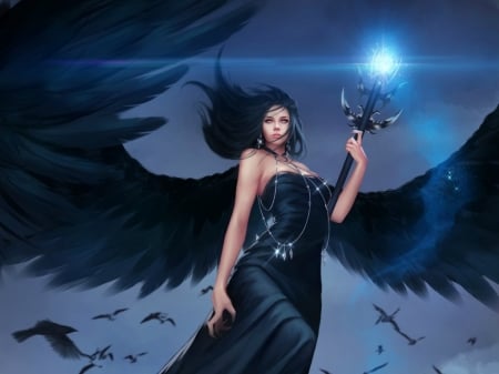 Æ¸ÌµÌ¡ÓœÌµÌ¨Ì„Æ·â™¥Æ¸ÌµÌ¡ÓœÌµÌ¨Ì„Æ· - fantasy, angel, art, blue