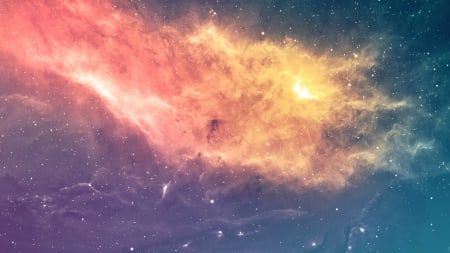 Nebula - space, moon, stars, galaxy, Nebula