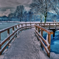 Bridge over Winter Lake