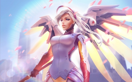 Mercy OverWatch - 2016, Overwatch, ps4, video, games, Mercy