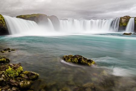 Waterfalls - nature, Waterfalls, Fox, ocean, rocks