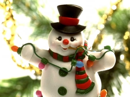 snowman - winter, xmas, man, snow