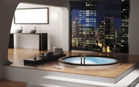 Bathroom - house, clean, wood, Modern, bathroom, Architecture, home