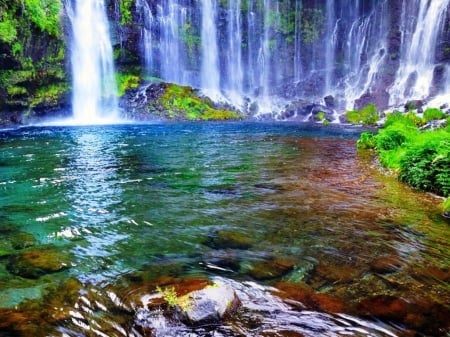 WATERFALL - trees, nature, water, colors