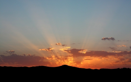 Sunset - nature, sunset, landscape, beautiful