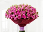 Pink bouquet of roses