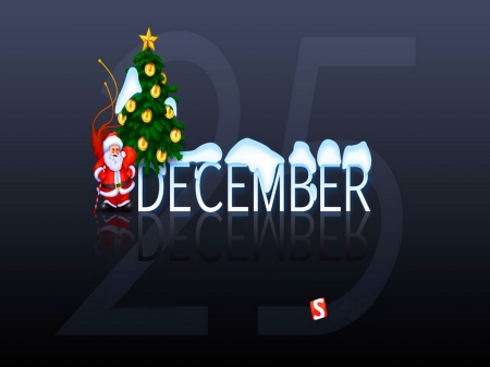 DECEMBER - snow, December, Santa, Christmas