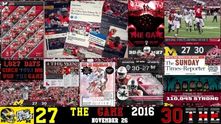 THE GAME 2016 - BUCKEYES, FOOTBALL, THE GAME, STATE, OHIO