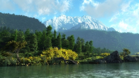 nice view - nature, fun, lake, cool, mountain, forest