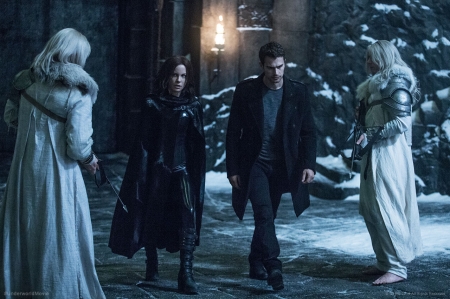 Underworld: Blood Wars (2016) - actor, underworld, blue, actress, vampire, fantasy, white, theo james, woman, movie, couple, blood wars