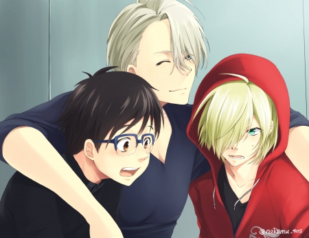 Yuri!!! on Ice - yuri on ice, yurio, glasses, males, fanart, yuri katsuki, anime guys, anime, yuri pilsetsky, cute, victor