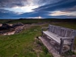 bench in the outdoors