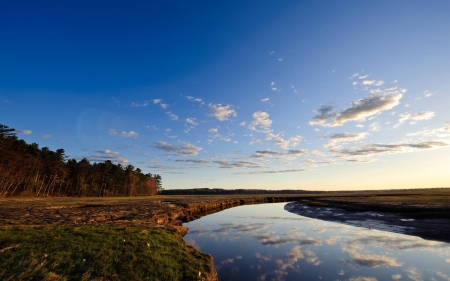 river - fun, river, nature, field, cool