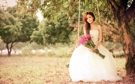 Asian Bride - bride, girl, women, asian