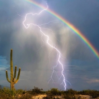 Rainbow and Lightning