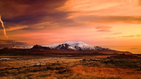 Snowy Mountain Peaks - Mountain, Winter, Nature, Sky