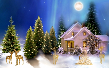 Christmas Art - art, pretty, christmas, snow