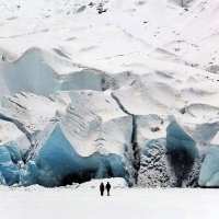 Frozen Mendenhall Lake