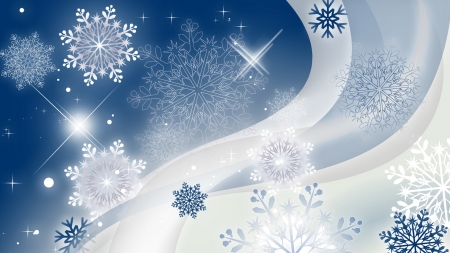 Winter Beauty - winter, snowflakes, christmas, abstract, swirl, snow, blue, swish, feliz navidad, firefox persona theme