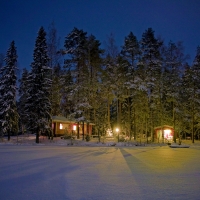 Cabins at Winter Forest