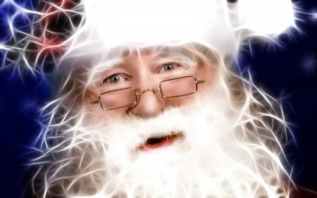 Electric Santa - santa, art, chrstmas, digital, christmas