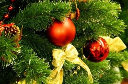 Christmas decoration - red, holiday, ball, decoration, christmas