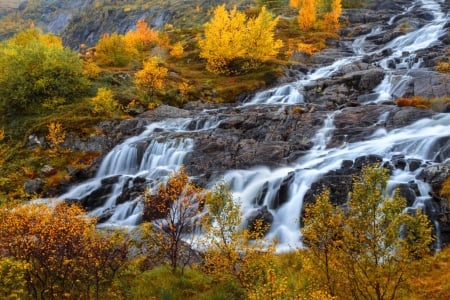 â™¥ - waterfall, nature, water, flowing