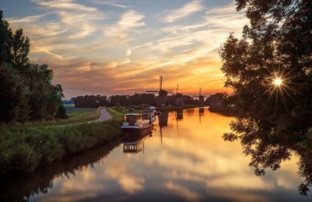 â™¥ - nature, sky, sunset, trees