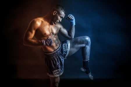 Muay Thai Fighter - athlete, Muay Thai, gym, Fighter, fitness