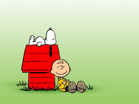 Snoopy and Charlie Brown - cartoon, snoopy