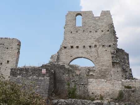 old - istria, europe, druffix, view, old, medievil, building, ruins, croatia