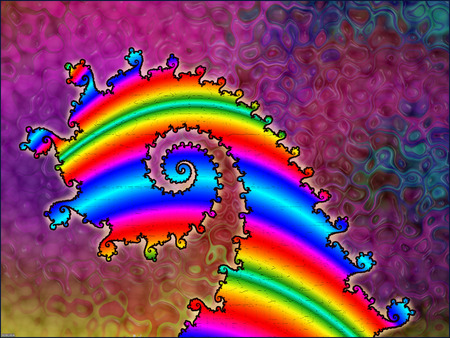 Rainbow Fractal - mind teasers, abstract, 3d