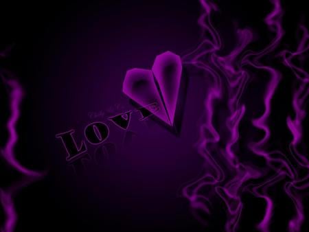 Purple Love - purple, 3d, abstract