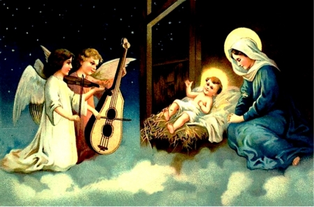 Our Savior is born - christ, jesus, angel, mary, virgin, heaven