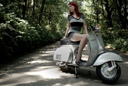 Vespa - vespa, ride, bike, leg