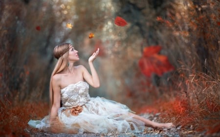 Autumn Fairy - women, autumn, fairy, model