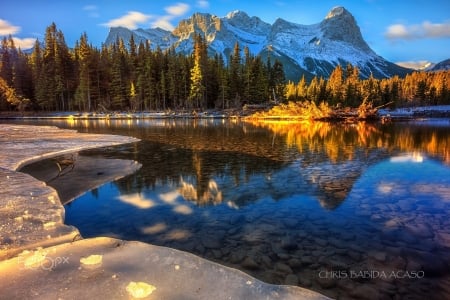 Reflection - lake, forest, autumns, beautiful