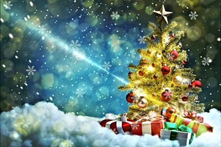 Christmas Tree - tree, art, pretty, christmas