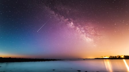 Sky Beach - stars, nature, beach, sky