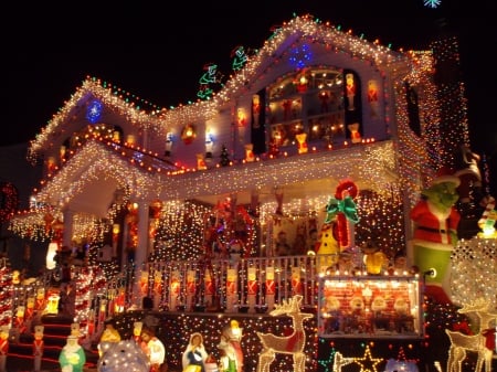 amazing lights - christmas, winter, home, lights