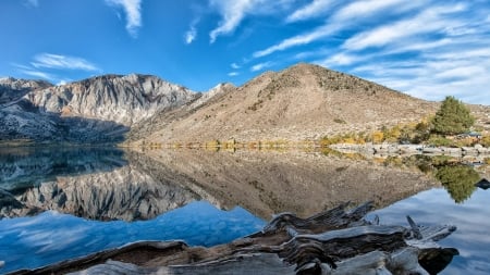 reflections of mountains - reflections, nature, fun, lake, cool, mountains