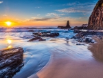 sunset at a beach